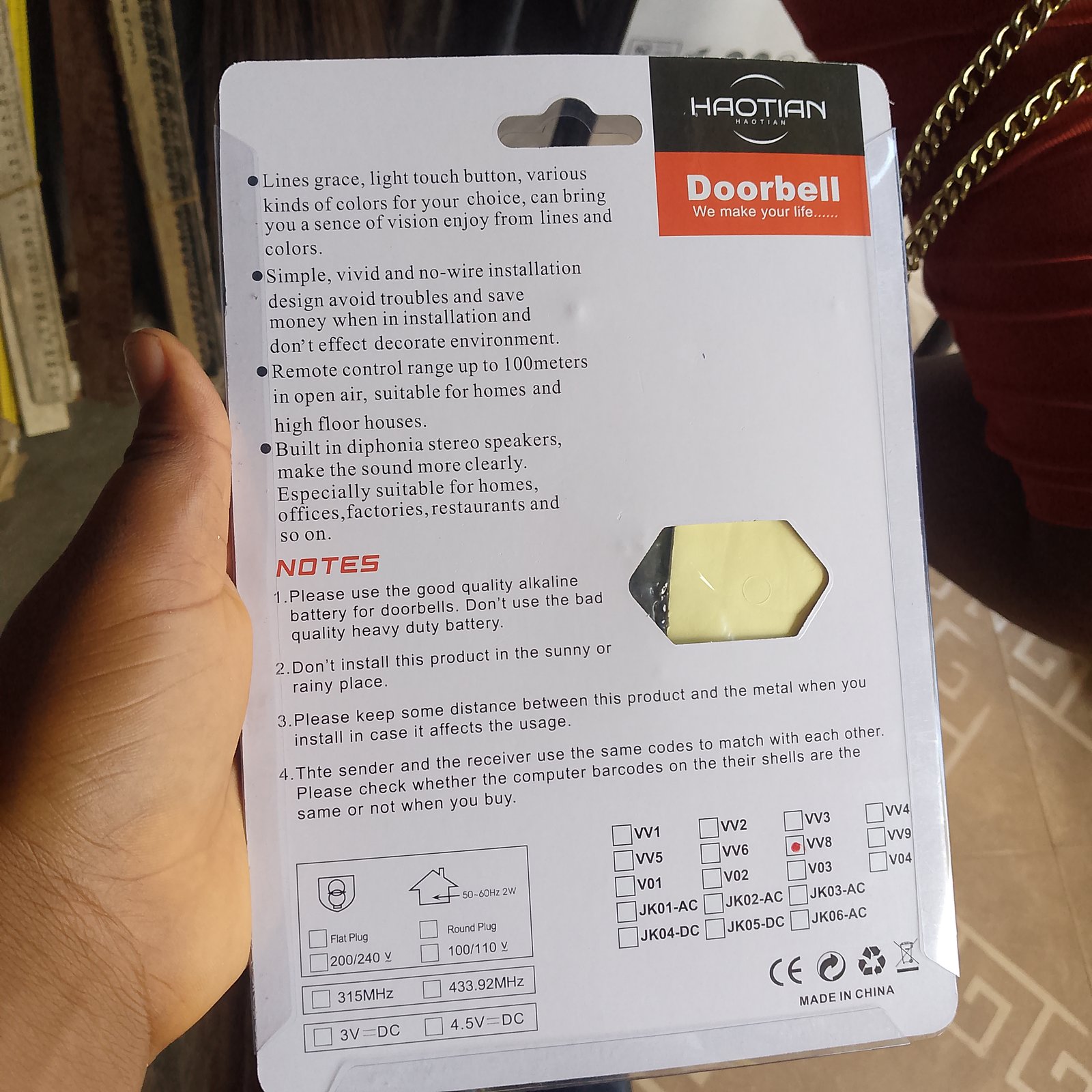 Haitian doorbell