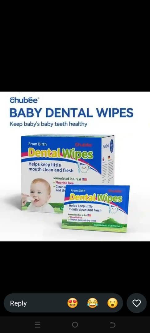 Dental baby wipes